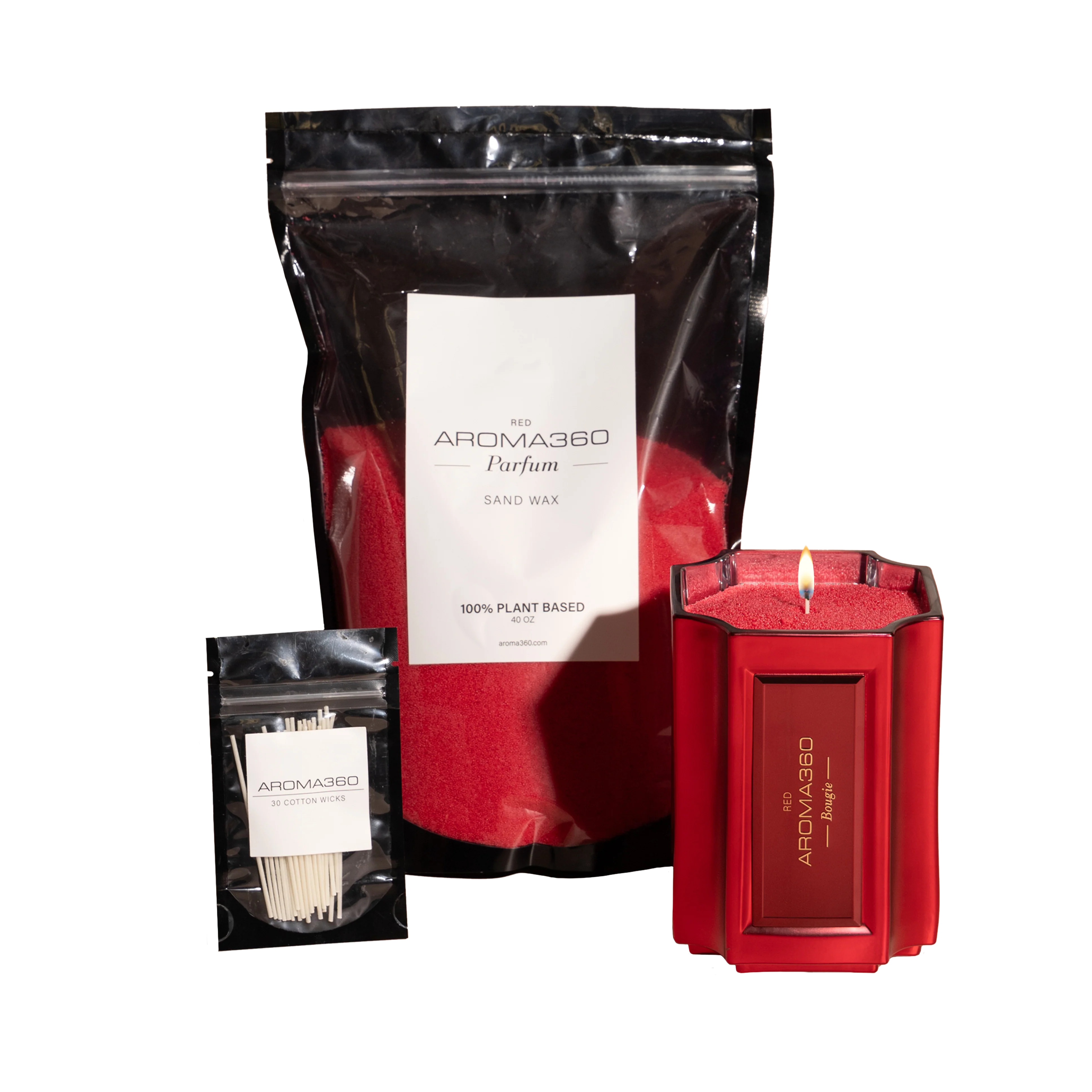 (RED) Bougie Sand Wax Set